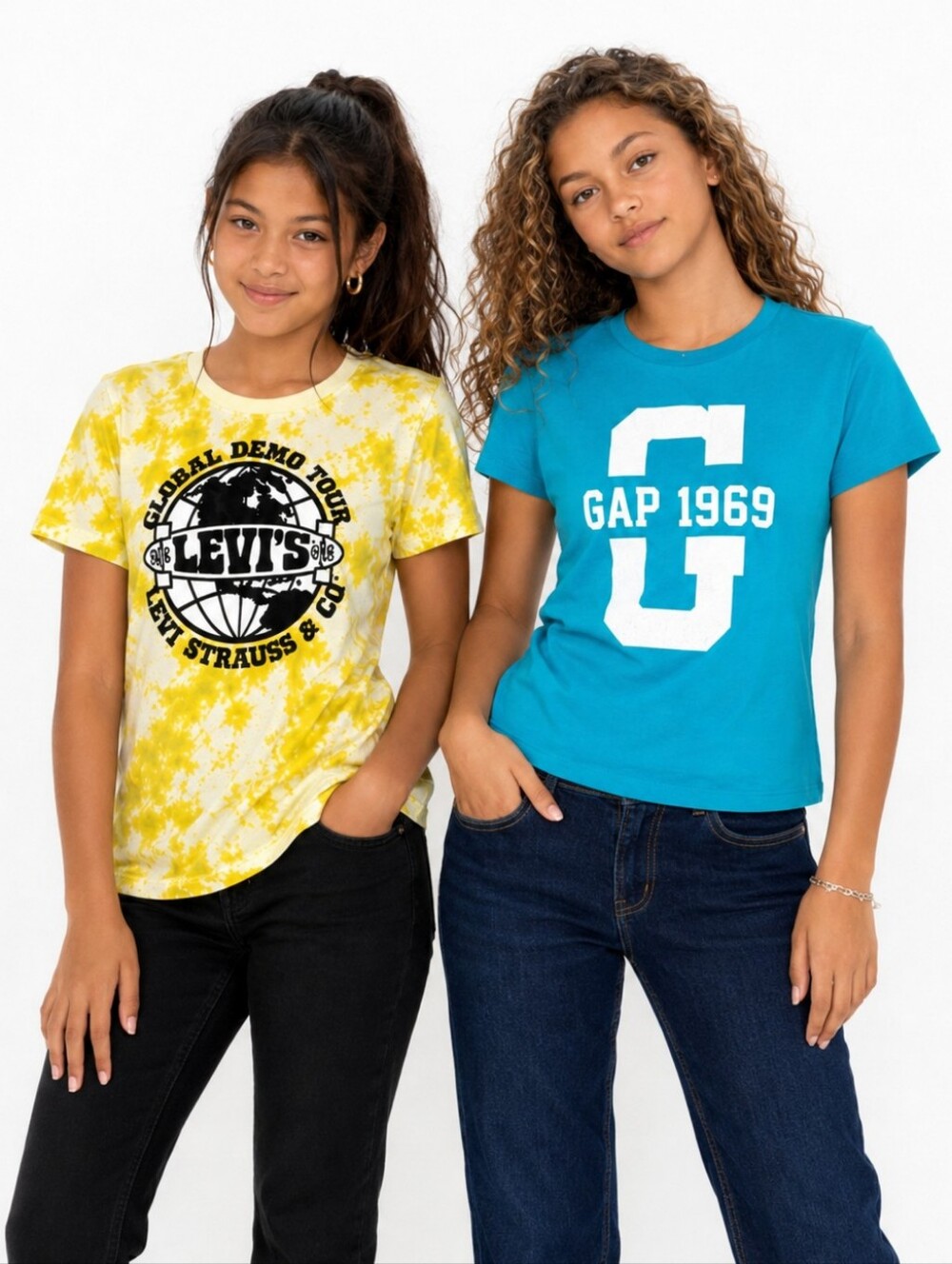 LEVIS + GAP LOGO GRAPHIC TEE Bundle Fits GIRLS SIZE 12